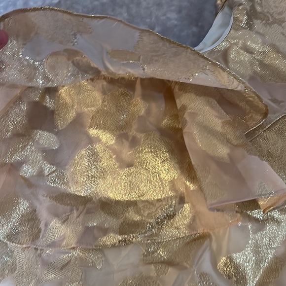 NWT Lilly Pulitzer Trixie one shoulder blouse in gold - Picture 2 of 6